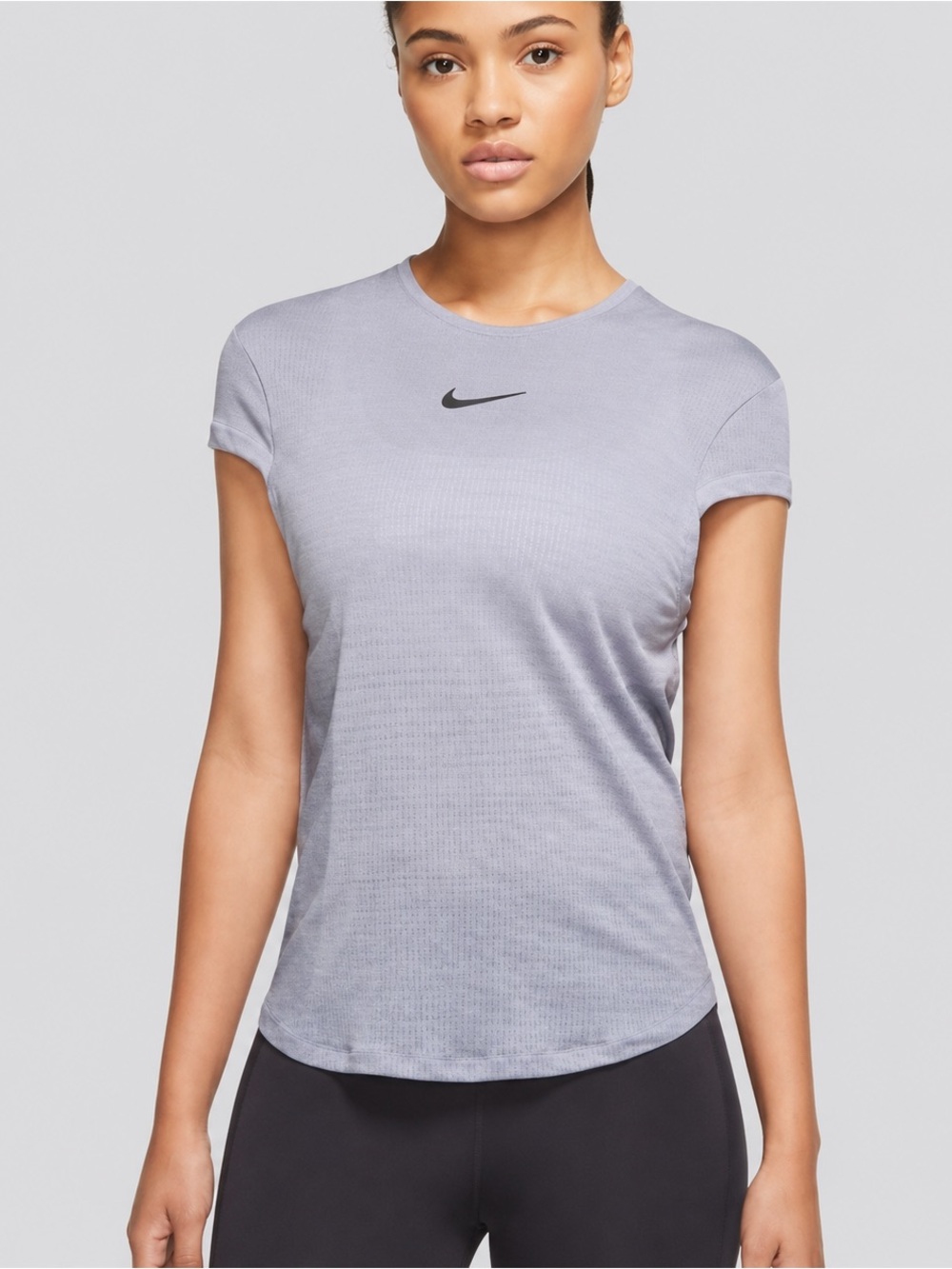 Nike Dri-FIT Run Division Short-Sleeve Light Purple Size S Crew Performance Tee - Picture 1 of 7